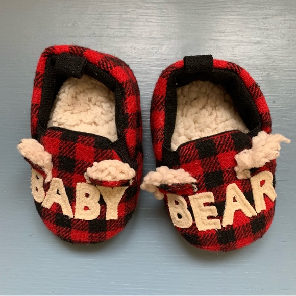 NWOT Baby Bear Slippers from Target Buffalo Check - Picture 4 of 4